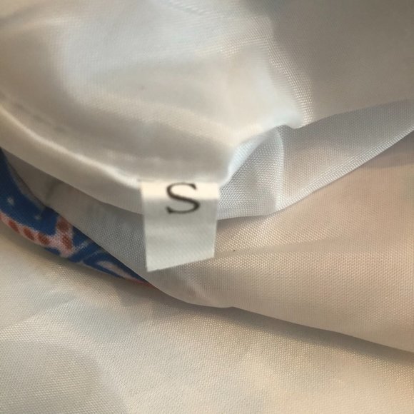 Bomber Style Short Jacket Cute Pink & Blue Print - Picture 7 of 7